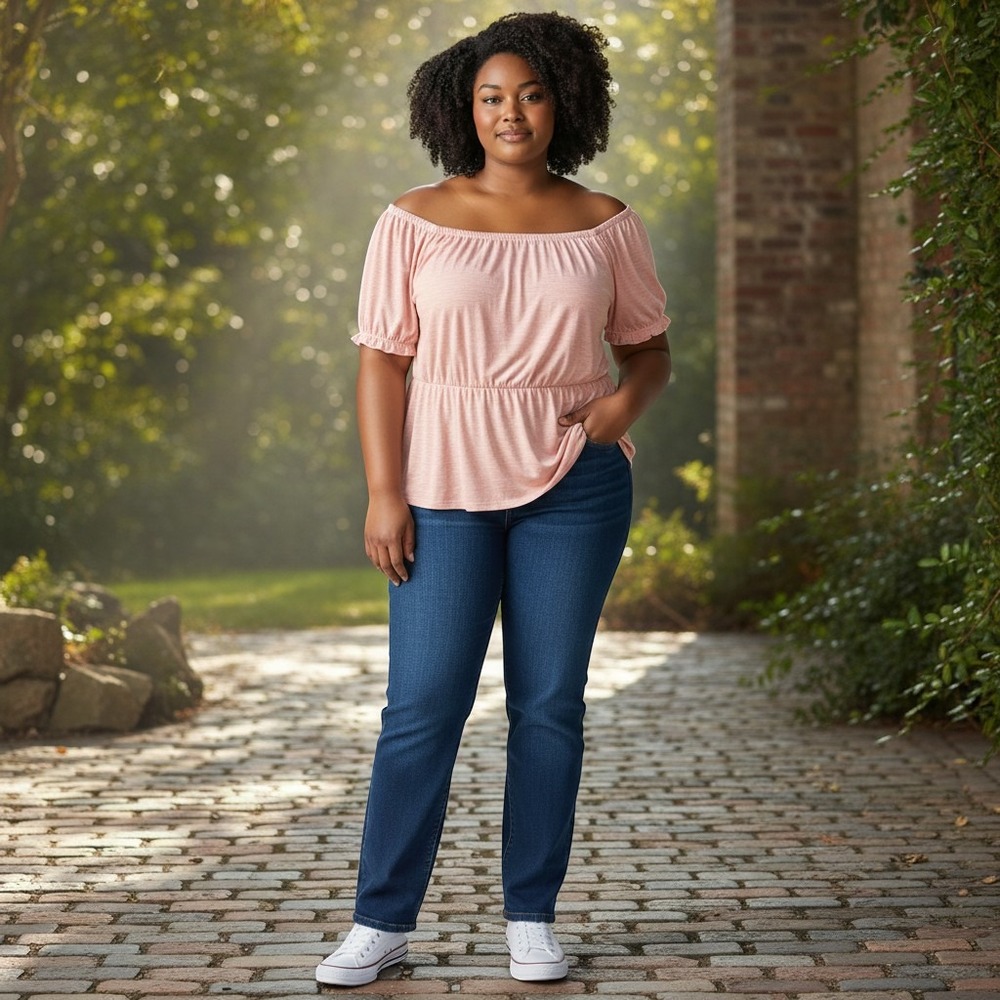 Torrid Pink Vintage Slub Babydoll Top 2X NWT Peplum Scoop Neck Short Sleeve